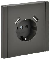 купить Фортепиано серый розетка скрытая 1-мест заземление шторки USB IP20 3,1А в Йошкар-Оле Фортепиано серый розетка скрытая 1-мест заземление шторки USB IP20 3,1А