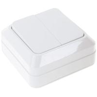 купить Боллето белый выключатель 2кл открытая 10А IP20  в Йошкар-Оле Боллето белый выключатель 2кл открытая 10А IP20