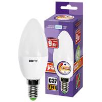 Лампа свеча свд Е14 9Вт 4000К 630лм С37 матовая диммер Jazzway 