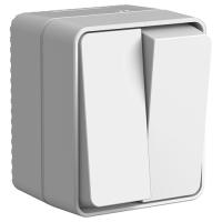AtlasDesign Profi54 серый выключатель 2кл открытая 10А IP54 