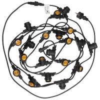 купить Гирлянда Белт-лайт 24м, E27, шаг 60см, 40 патронов, черный каучук, IP65 в Йошкар-Оле Гирлянда Белт-лайт 24м, E27, шаг 60см, 40 патронов, черный каучук, IP65