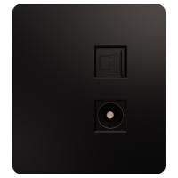 купить MIELE ROUND Розетка компьютерная RJ45 кат6 + TV с/у черная KRANZ в Йошкар-Оле MIELE ROUND Розетка компьютерная RJ45 кат6 + TV с/у черная KRANZ