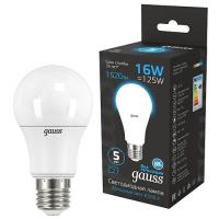 купить Лампа светодиодная 220В Е27 16Вт 6500К 1520лм стандарт A60 матовая Gauss Black в Йошкар-Оле Лампа светодиодная 220В Е27 16Вт 6500К 1520лм стандарт A60 матовая Gauss Black