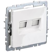 купить Брайт белый розетка RJ11+RJ45 скрытая 2-ая Cat5е в Йошкар-Оле Брайт белый розетка RJ11+RJ45 скрытая 2-ая Cat5е