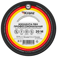 Изолента ПВХ 19мм*20м черный Kranz 