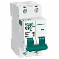 Автомат 2Р 20А C 6кА ВА-103 DEKraft 