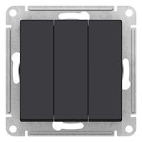 AtlasDesign карбон выключатель 3кл скрытая 10А IP20 
