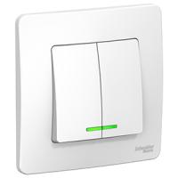 купить Бланка выключатель скрытая белый 2кл 6А с подсветкой IP20  в Йошкар-Оле Бланка выключатель скрытая белый 2кл 6А с подсветкой IP20