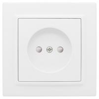 купить Минск белый розетка скрытая 1-мест шторки IP20  в Йошкар-Оле Минск белый розетка скрытая 1-мест шторки IP20