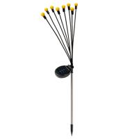 Светильник грунтовый свд на солнечной батарее сталь/пластик черный 700мм IP44 8свд желтый