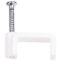 Скоба прямоугольная 14мм пластик  Rexant 50шт