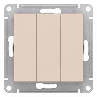 купить Атлас бежевый выключатель 3кл скрытая 10А IP20  в Йошкар-Оле Атлас бежевый выключатель 3кл скрытая 10А IP20