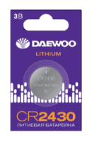 купить Батарейка дисковая CR2430 BL1 Daewoo  в Йошкар-Оле Батарейка дисковая CR2430 BL1 Daewoo
