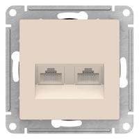 AtlasDesign бежевый розетка RJ45 скрытая 2-ая  