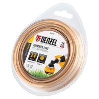 Леска для триммеров 2,4мм*15м круглая Denzel ALUFLEX армированная алюминием