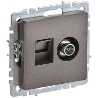 купить Брайт бронза розетка RJ45+TV оконечная скрытая 2-ая  в Йошкар-Оле Брайт бронза розетка RJ45+TV оконечная скрытая 2-ая