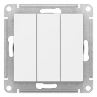 AtlasDesign белый выключатель 3кл скрытая 10А IP20 