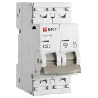 Автомат 2Р 20А C 4,5кА ВА47-63N EKF PROxima 
