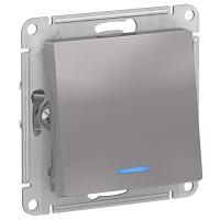 купить Атлас алюминий переключатель 1кл с подсветкой скрытая 10А IP20  в Йошкар-Оле Атлас алюминий переключатель 1кл с подсветкой скрытая 10А IP20