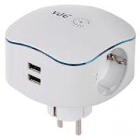 купить Разветвитель 3-мест 16А заземление 2*USB белый прямоугольник пластик ЭРА  в Йошкар-Оле Разветвитель 3-мест 16А заземление 2*USB белый прямоугольник пластик ЭРА