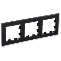 Атлас рамка скрытая 3-ая черный универсально матовое стекло