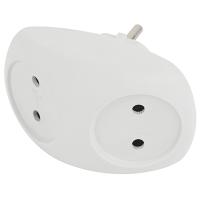 купить Разветвитель 2-мест 10А белый овал пластик ЭРА  в Йошкар-Оле Разветвитель 2-мест 10А белый овал пластик ЭРА