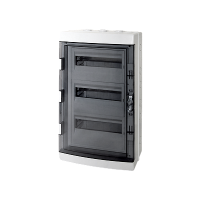 Бокс 36мод навесной серый черная прозрачная дверь IP65 PDB/W 40 Jazzway