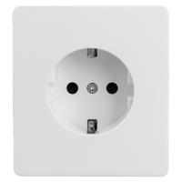Миле Раунд белый механизм розетки скрытая 1-мест заземление шторки IP20