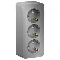 купить Бланка алюминий розетка открытая 3-мест заземление шторки IP20 в Йошкар-Оле Бланка алюминий розетка открытая 3-мест заземление шторки IP20