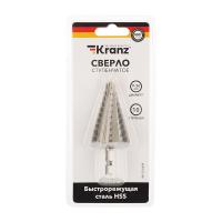 Сверло по металлу ступенчатое 9,0-36,0мм шаг 3мм HSS Kranz