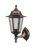 купить Светильник садово-парковый настенный 60Вт E27 пластик черный IP44 6ти гранный в Йошкар-Оле Светильник садово-парковый настенный 60Вт E27 пластик черный IP44 6ти гранный