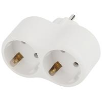 купить Разветвитель 2-мест 16А заземление белый прямоугольник пластик ЭРА  в Йошкар-Оле Разветвитель 2-мест 16А заземление белый прямоугольник пластик ЭРА