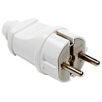 купить Вилка 16А прямая заземление белый пластик IP20 IN HOME 4140 в Йошкар-Оле Вилка 16А прямая заземление белый пластик IP20 IN HOME 4140