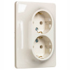 купить Глосса розетка скрытая бежевый 2-мест IP20  в Йошкар-Оле Глосса розетка скрытая бежевый 2-мест IP20