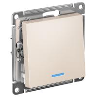 AtlasDesign бежевый выключатель 1кл с подсветкой скрытая 10А IP20 