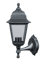 купить Светильник садово-парковый настенный 60Вт E27 пластик серебро IP44 4х гранный в Йошкар-Оле Светильник садово-парковый настенный 60Вт E27 пластик серебро IP44 4х гранный