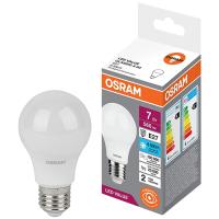 Лампа свд Е27 7Вт 6500К 560лм стандарт А60 матовая  Osram LED Value 
