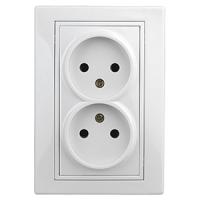 купить Плано белый розетка скрытая 2-мест IP20  в Йошкар-Оле Плано белый розетка скрытая 2-мест IP20