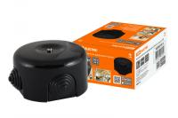 купить Коробка 78*45 круг черный IP20 ЭКО фарфор Болонь в Йошкар-Оле Коробка 78*45 круг черный IP20 ЭКО фарфор Болонь