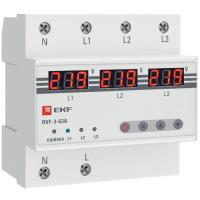 купить Реле выбора фаз 3ф 63А 6мод RVF EKF с дисплеем в Йошкар-Оле Реле выбора фаз 3ф 63А 6мод RVF EKF с дисплеем