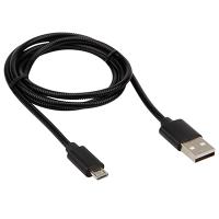 Кабель USB micro USB 1м черный 2А Rexant