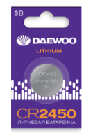 купить Батарейка дисковая CR2450 BL1 Daewoo  в Йошкар-Оле Батарейка дисковая CR2450 BL1 Daewoo