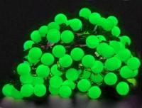 Гирлянда нить 10м зеленый 70свд соединяемая IP44 черный провод шарики (до 3мод)