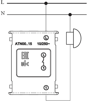 AtlasDesign шампань выключатель кнопочный 1кл скрытая 10А IP20 