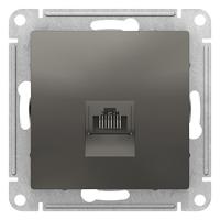 Атлас сталь розетка RJ45 8(8) скрытая 1-ая  