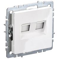 купить Брайт белый розетка RJ45 скрытая 2-ая Cat5е в Йошкар-Оле Брайт белый розетка RJ45 скрытая 2-ая Cat5е