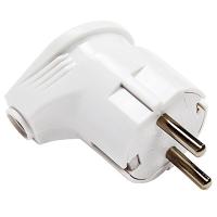 купить Вилка 16А угловая заземление белый пластик IP20 IN HOME 4110 в Йошкар-Оле Вилка 16А угловая заземление белый пластик IP20 IN HOME 4110