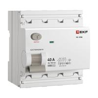 Выключатель дифференциальный (УЗО) 4Р 40А 100мА AC 6кА ВД-100N EKF PROxima