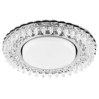 Светильник точечный GX53 круг хром/прозрачный встраиваемый подсветка 