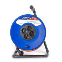 Удлинитель 4-мест 20м ПВС 2*1 оранжевый катушка пластик IP20 PlexUp 